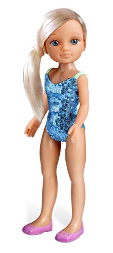 Nancy - EIN Tag der Meerjungfrau, 42 cm große Blonde Puppe mit Badeanzug und Meerjungfrauenschwanz mit Pailletten, für… – Bild 3