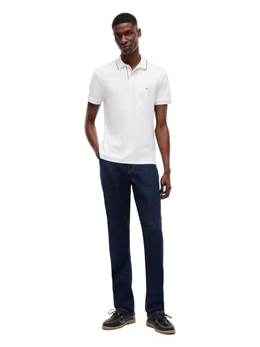 Image of Tommy Hilfiger Men's Short Sleeve Casual Polo Shirts in Slim Fit with Liquid Cotton and Cuff Designs