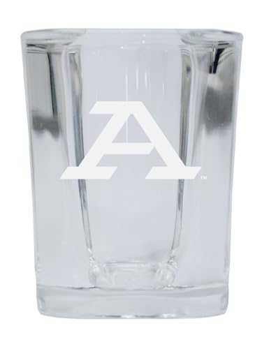 R and R Imports Akron Zips 2 Ounce Square Shot Glass laser etched logo Design Officially Licensed Collegiate Product