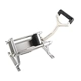 French Fry Cutter Commercial Professional Manual Potato Cutting Machine with Suction Feet for Vegetable Onion Fruit (6mm)