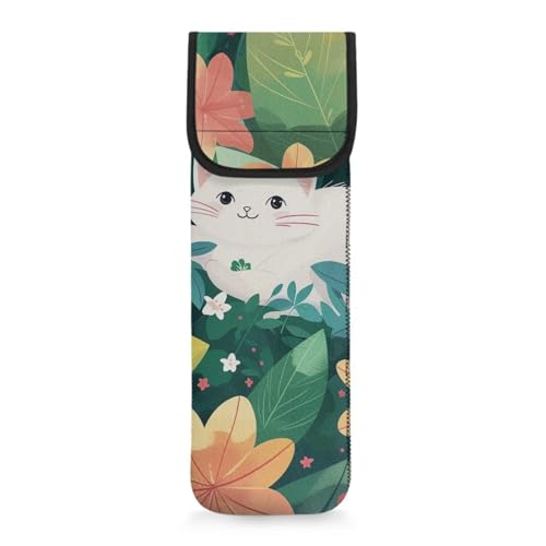 Funda para rizador y plancha de pelo Lovely Cat para mujeres y niñas, estuche de viaje impermeable acolchado para organización y almacenamiento diario y al aire libre miniatura 1