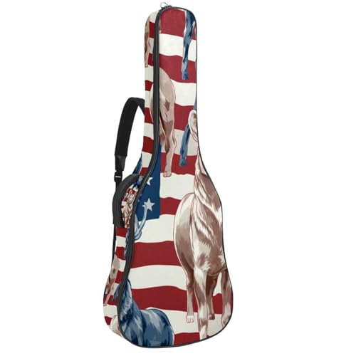 Sac pour guitare folk multicolore idéal pour le transport en voyage et répétitions
