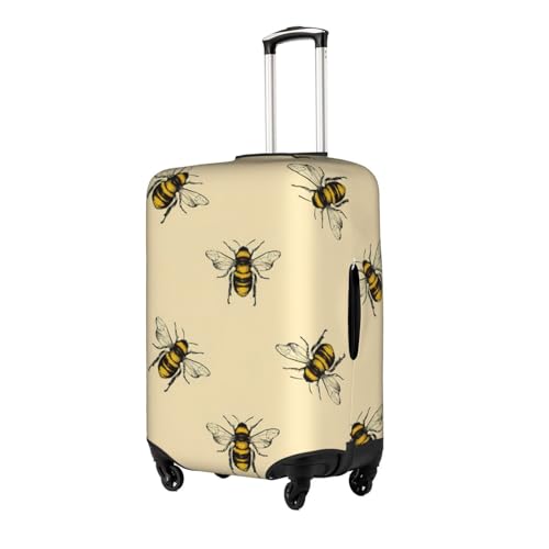 Honey Bee Print Travel Elastic Suitcase Luggage Baggage Cover Protector, Washable And Anti-Scratch2