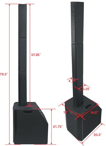 Rockville (2) TITAN ARRAY SYSTEM 2) Rockville Titan Array System Wireless Linking Column Array Speakers + Subs thumb #2