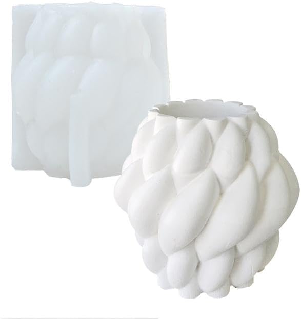 YIRUZWRD Molde de silicona Moldes de maceta para florero, botella, molde de resina epoxi, maceta suculenta, yeso, cemento, molde de arcilla de
