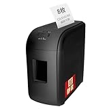 シュレッダー 家庭用 業務用 8枚同時細断 静音 コンパクト 省ペース マイクロカット2x12mm細密 p-5セキュリティ 操作簡単 16L大容量 引き出しゴミ箱 カード類/ホッチキス針/cd/dvd対応可 ブラック