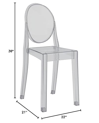 Modway Casper Modern Acrylic Stacking Four Dining Armchairs In Clear #TOP2