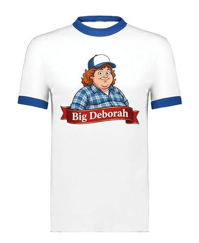 Big Deborah Ringer T-Shirt Funny Foodie Parody Graphic Retro Novelty Gift Tee Men Women (XL Royal)