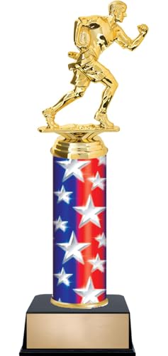 Crown Awards Customizable 11.25" Flag Football Male Pennant Star Trophy Award, Engrave Now