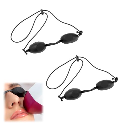 PosyLane Lunettes Bronzage 2 Pcs Lunette UV Cabine, Lunette de Protection UV pour Luminothérapie, Masque Yeux de Solarium Lumière Pulsée Convient à la...