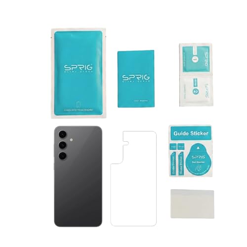 Image of SPRIG Compatible with Samsung Galaxy S24 FE CrystalSkin Screen Protector,Ultra Clear, Scratch Resistant, Edge-to-Edge Full Coverage, Bubble Free Installation (Pack of 1)