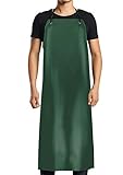 Waterproof Rubber Vinyl Apron, 43' Extra Long Black Dishwashing Apron, Ultra Lightweight