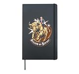 Donald Trump Crypto President Parodie Meme Funny Bitcoin Hardcover Journal, Black
