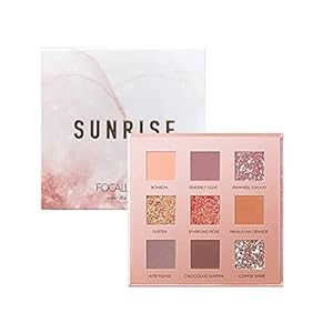 COSME DELi (Japan Exclusive) FOCALLURE Fukallua Eyeshadow 9 Colors Eyeshadow Palette (#04 Sunrise Sunrise) 0.4 oz (11.25 g)