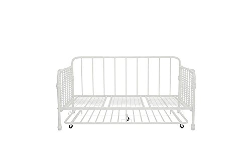 Little Seeds Monarch Hill Wren Metal Daybed With Trundle, Sofa Bed, Twin Size Frame, White #TOP4