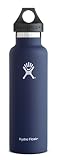 Hydro Flask 18 oz Vacuum Insulated Stainless Steel Water Bottle, Standard Mouth w/Loop Cap, Cobalt