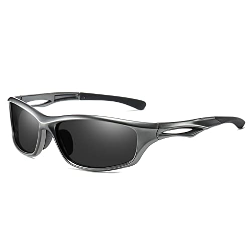 Xopolax Sports Polarized Sunglasses for Men Women Driving Sunglasses Cycling Running Fishing Golf Goggles Unbreakable Frame