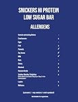 Snickers Hi Protein/Low Sugar Protein Bar Box of 12 x 57g