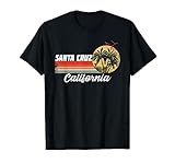 Diseño retro de Santa Cruz Surf California con tabla de surf. Genial recuerdo y regalo de California Santa Cruz para los amantes de California.