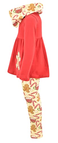 Image of Unique Baby Girls Kids Toddler 3pc Outfit Set Long Sleeve Stretch Tunic Top Leggings and Scarf