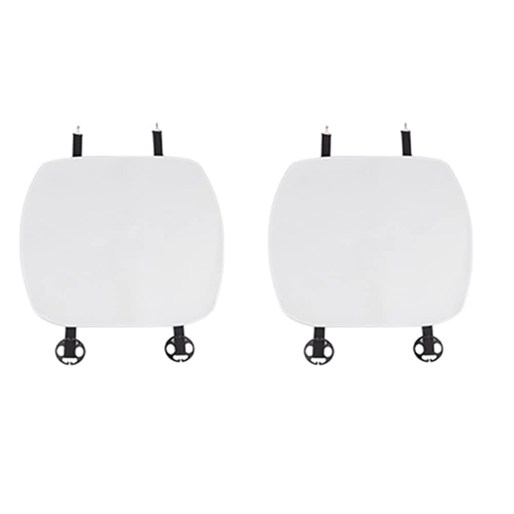 Oulex Car Seat Mat Pad Protector Covers,Driver Front Rear Seat Bench Cushion Cover,for Tesla Model 3/ Y Set 2017-2022, Flannel Anti-Dirty White Cushion Interior Accessories (Model 3/Y 2pcs)