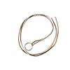 FERALIAH Collar choker extensible con anilla mágica en plata 925 – cordón de seda satinado ajustable de gargantilla a collar largo – ideal para colgantes. (DORADO)
