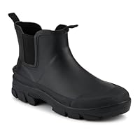 Pavers Wide Fit Rubber Ankle Boots - Black Size 8