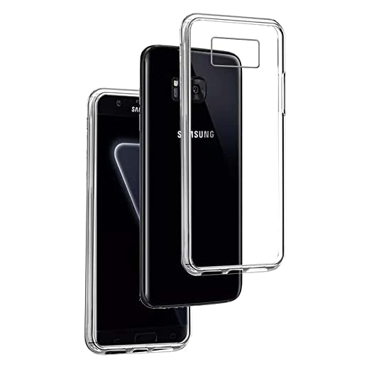 REY Funda Carcasa Gel Transparente para Samsung Galaxy S7 Ultra Fina 0,33mm, Silicona TPU de Alta Resistencia y Flexibilidad