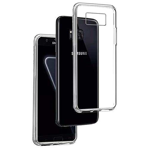 REY Funda Carcasa Gel Transparente para Samsung Galaxy S7 Ultra Fina 0,33mm, Silicona TPU de Alta Resistencia y Flexibilidad