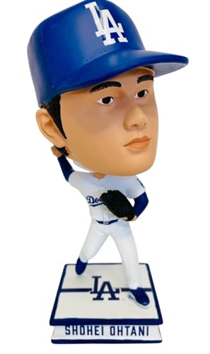 FOCO Shohei Ohtani (Los Angeles Dodgers) 9.5 inch Pitching Home Jersey Bighead Square Base Bobblehead
