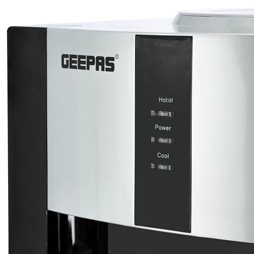 Geepas GWD8356 Hot & Cold Water Dispenser| with Stainless Steel Tank-With Fast Cooling And 2 Taps, Hot And Cold |1 year warranty