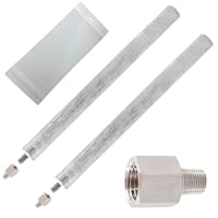 Magnesiumanoden für Warmwasserbereiter, 22 x 350 mm, 2 Stück, universelle Schlachtstäbe mit Adaptern für M6- und M8-Gewinde, kompatibel mit wichtigen Marken auf dem Markt. (2)