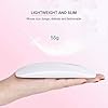 Aokitec-Mini-UV-LED-Nail-Lamp-Portable-Gel-Light-Mouse-Shape-Pocket-Size-Nail-Dryer-with-USB-Cable-for-All-Gel-PolishWhite Aokitec UV LED Nail Lamp - UV Light for Nails Portable LED Nail Dryer for Curing All Kinds of UV Nail Gels Nail Glue Gel Nail Polish Small but High Efficient for Salon Use Home DIY, White