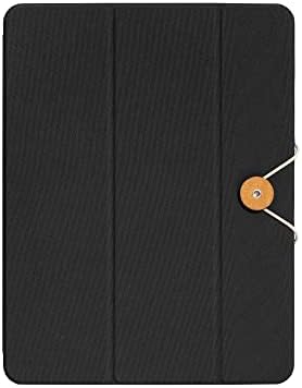 Native Union W.F.A iPad Folio – Minimalist Foldable iPad Stand and Cover Made of Recycled Materials Compatible with iPad Pro 12.9” with Easy Magnetic Attachment and Button and String Design (Black)