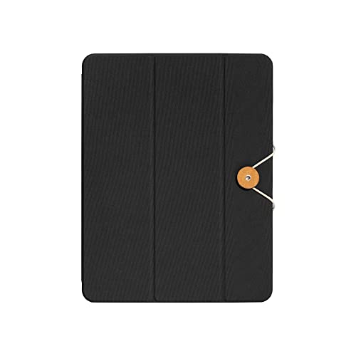 Native Union W.F.A iPad Folio Minimalist Foldable iPad Stand and Cover Made of Recycled Materials Compatible with iPad Pro 12.9 with Easy Magnetic Attachment and Button and String Design (Black)
