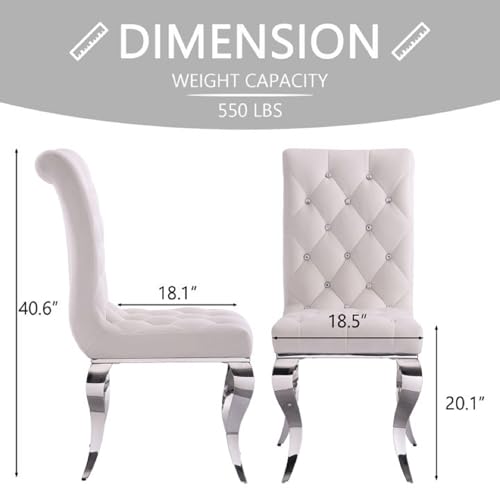 Luxury Velvet Dining Chairs Set