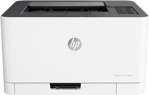 HP Impresora inalámbrica Colour Laser 150nw, 600 x 600 DPI, A4, 18 ppm, impresión dúplex, compacta, color blanco