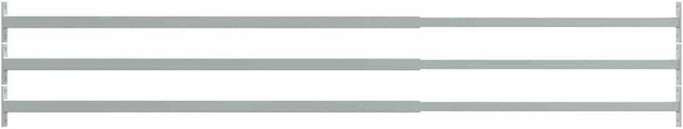 vidaXL Adjustable Security Window Bars 3 Pcs, Metal Window Guard, Barrier from Inside, Extendable Security Bar for Windows, 28"-47.2"