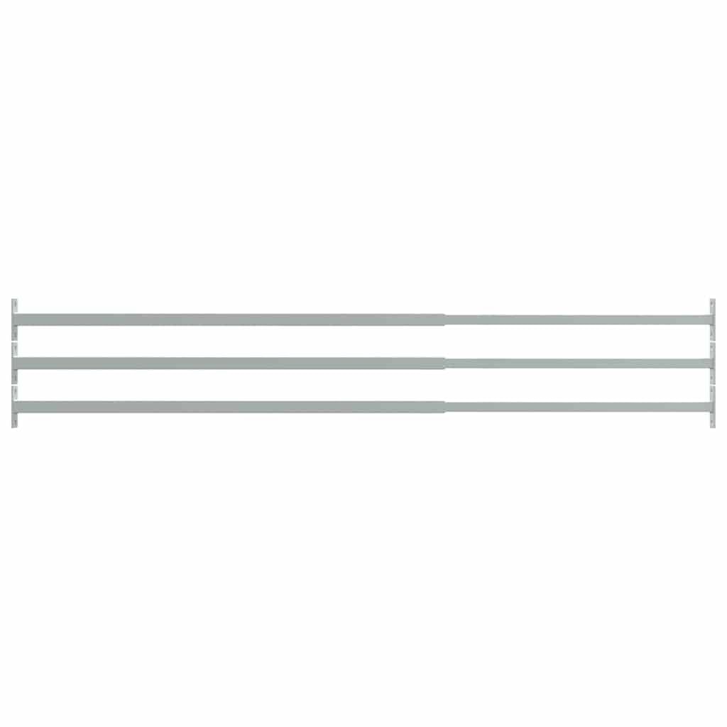 Barras de seguridad ajustables para ventanas, juego de 3 unidades, 710 hasta 1200 mm, acero galvanizado, plateado, para ventanas, elementos de ventana, ventanas giratorias, claraboyas