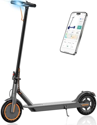 Electric Scooter Adults, Foldable 8.5" Solid Tires E Scooter for Adults, 16 Mph, 350W Motor, Kick Scooters Max 16 Miles Long Range for Commuting, Electric Scooter with Dual Braking System, APP Control