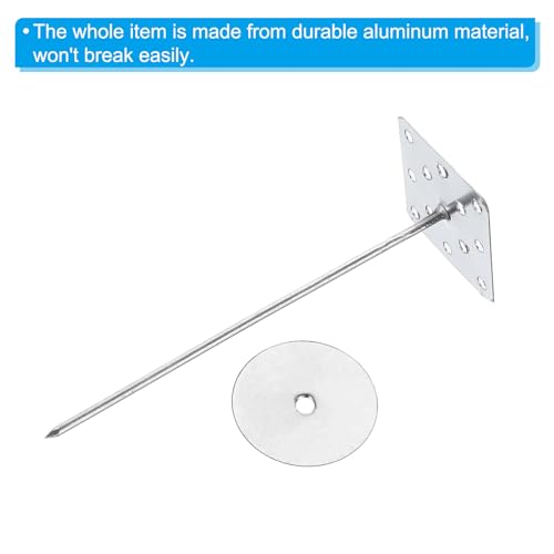 PATIKIL 2,8 Zoll Perforierte Isolierstifte mit runden Unterlegscheiben, 40er Pack Aluminium Isolierdübel zur Befestigung von Schaumstoffplatten an Wand oder Decke