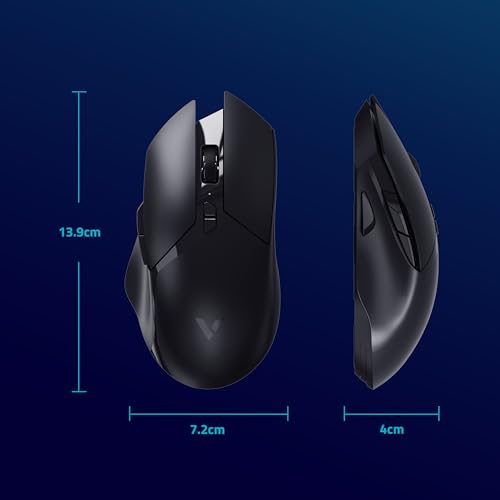 V30PRO - Mouse da gioco wireless 2,4 GHz ad alte prestazioni con sensore ottico da 26000 DPI, accelerazione 50 G, 650 IPS, durata della batteria fino a 160 ore, PC/Mac - nero - Mouse gaming - Immagine 6
