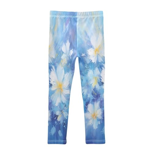 Bolaz Toddler Girls Leggings Printed Yoga Pants Leggings Painting White Flower for Kids2