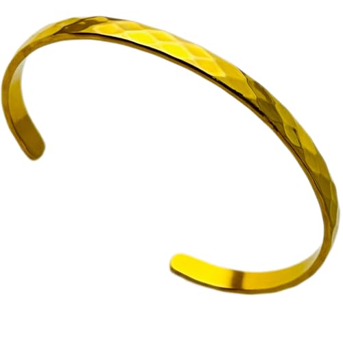 LAOLINTUS Luxury Gold Screw Design Bangle Bracelet, 18K Gold Classic Fashion Jewelry for Women