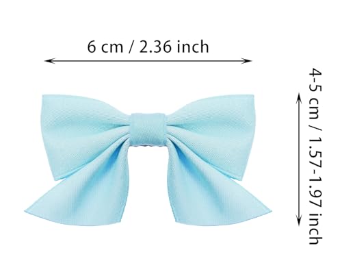 Penta Angel Clips para el Cabello con Moño 2 Piezas 6 cm Pinzas de Lagarto Pequeñas Decorativas para Mujeres y Niñas (Azul) miniatura 2