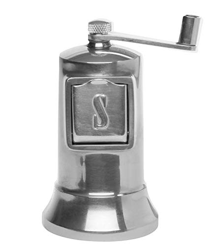 Perfex 2459 4.5" Adjustable Stainless Steel Mechanism Salt Grinder Mill, Aluminum, Silver