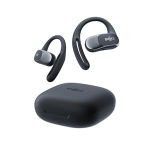 SHOKZ OpenFit Air – Open-Ear Headphones, True Wireless Earbuds, Water Resistant, Secure Earhooks for Daily Use, Black