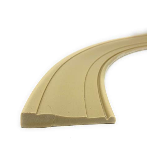 FLEXTRIM #445: Flexible Casing Molding: 11/16 Thick x 3.25 Wide - PRE Curved to fit Half Round Windows 26 to 32 Diameter