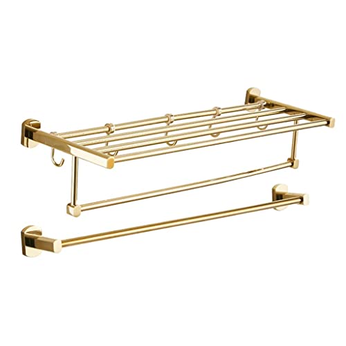 Accessoire porte-serviette cuivre or minimaliste pour optimiser votre douche