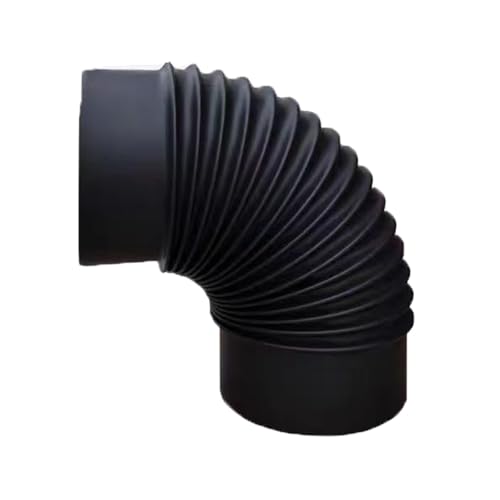Codos De Acero Inoxidable De 90°/45°, Estufa De Leña, Manguera De Ventilación, Escape De Chimenea para Acampar Al Aire Libre, Estufa De Leña, Chimenea Interior(Size:90°)